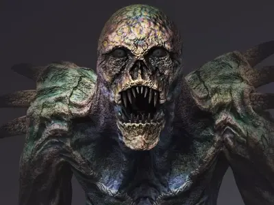 Hell Monster Low-poly 3D model