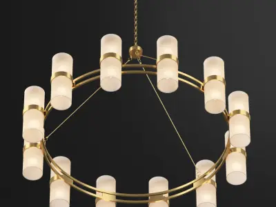 Tiburon Round Chandelier 12 Light 3D model
