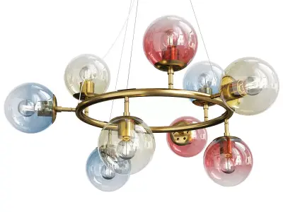 Stunning Ring Hanging Lamp Low-poly 3D model