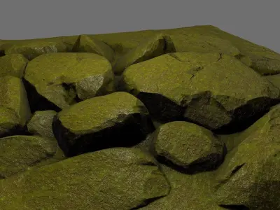 floor rock 7 Low-poly 3D model
