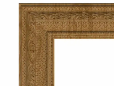 Carved picture frame STL 3D model