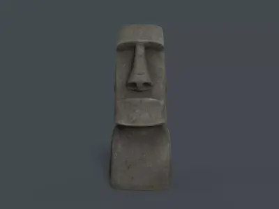 Easter Island Moai 01 Game Ready Low-poly 3D model