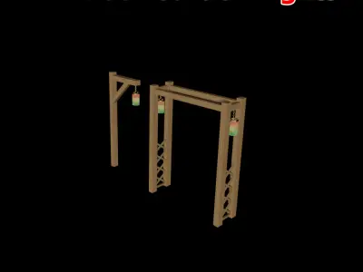 Outdoor Garden Lights Low-poly 3D model