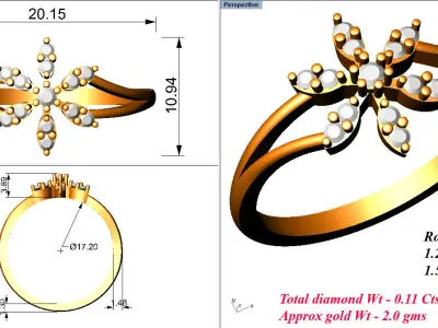 Light weight ring model  3D print model