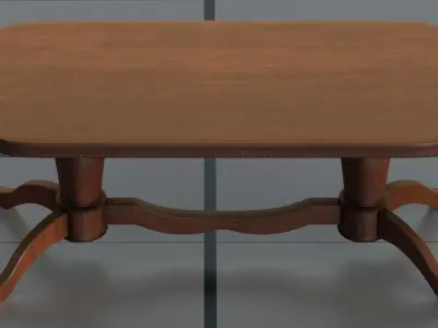Table FBX wooden 3D model