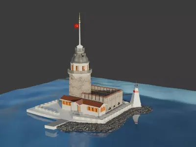Maiden Tower  Kiz Kulesi 3D model