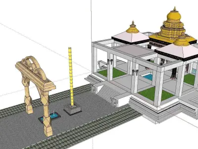Architecture-Religion-God-Culture-Temple-0272 temple 3D model