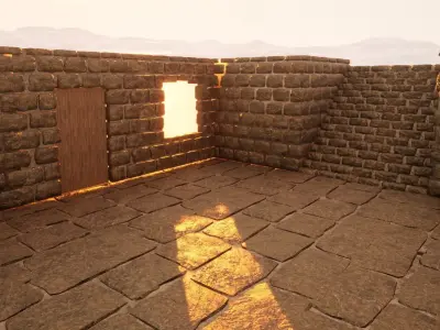 Pack of structures  Rock Metal Wood Low-poly 3D model