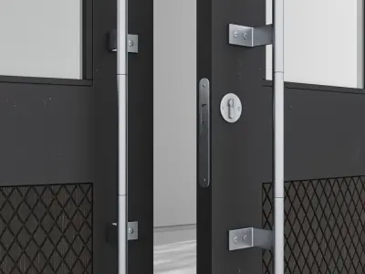Aluminium door 147 3D model
