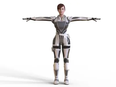 Sci Fi Girl 2 Low-poly 3D model