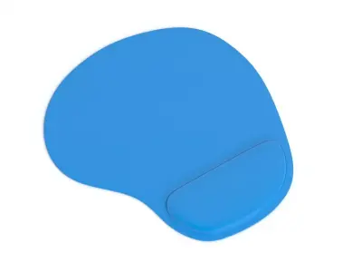 Mousepad With Wrist Support Blue 3D model