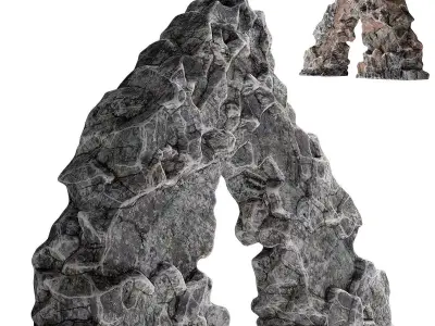 Rock sea arch 3D model