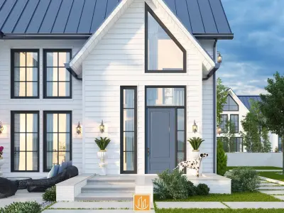 Thai roof house Low-poly 3D model