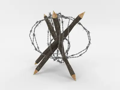 Barb Wire Obstacle 3D model