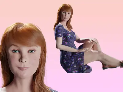 Ginger Woman Rigged 3d model 3D model 3D model