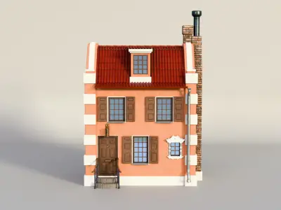 Cozy European House 3D model