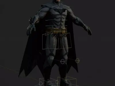 Batman Noel 3D Model Rigged PBR Blender FBX OBJ Low-poly 3D model