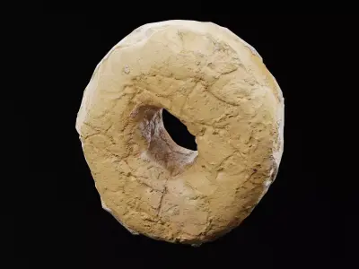 White Chocolate Donut Low-poly 3D model