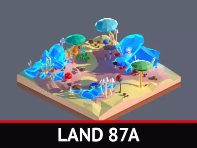 land 87A Low-poly 3D model