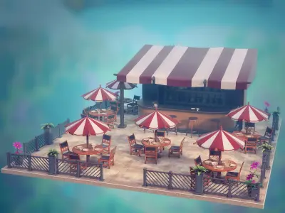 Cafe or bar 3D model