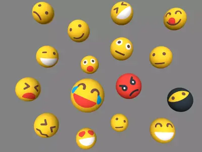 Emojis Emoticon Icon Low-poly 3D model