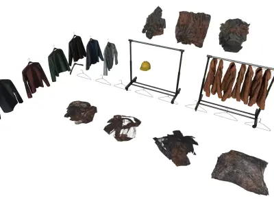 Clothes Prop Pack Low-poly 3D model