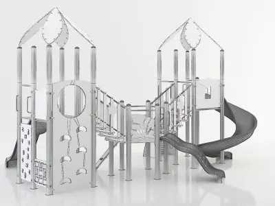 kids child playground 3d model 4 3D model