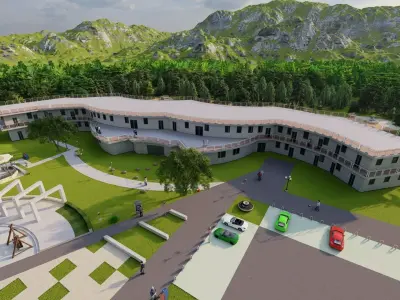 Student dormitory-Student boarding house 3D model