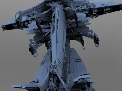 Dark Terra Former Ship destroyer 5 3D model