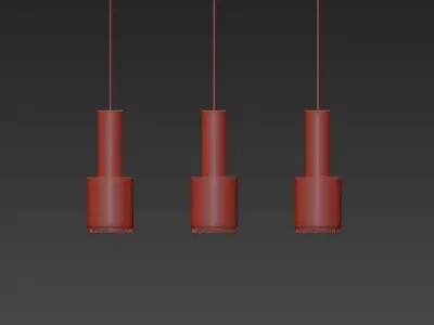 Jacksons three pendant lights hanging 3D model