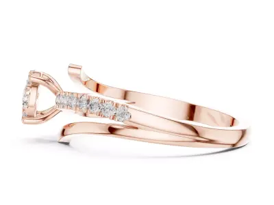 Round Diamond  Ring 3D print model buy