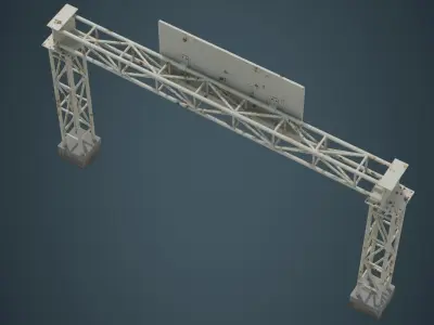 Entrance 1B Low-poly 3D model