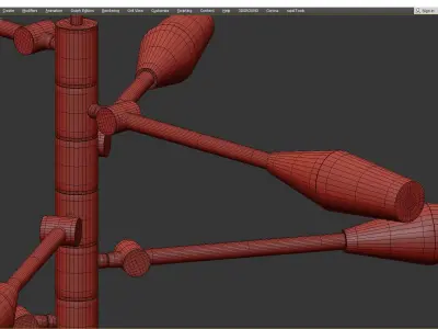 Paulette Chandelier Low-poly 3D model