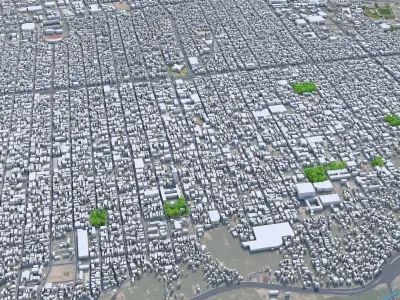 Barquisimeto Lara Venezuela 30km AI Low-poly 3D model