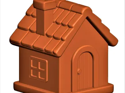 simple small house 3D print model