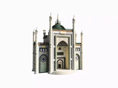 Xinjiang Kargilik Great Mosque Gatehouse Reconstruction 3D model