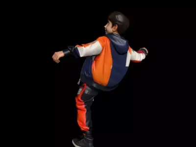 Teenagers Street Dance 3D model