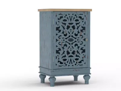 Stylized Wooden Cabinet Low-poly 3D model