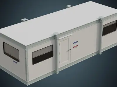 Portable Building 1A Low-poly 3D model