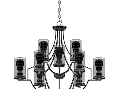 Rumaysa 9 Chandelier 3D model