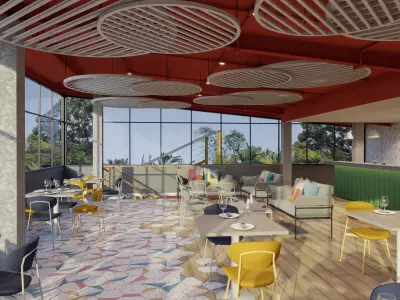 Colorful modern bar 3D model 3D model