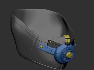 gas mask helmet scifi high poly sculpt ver 3 3d printable  3D model