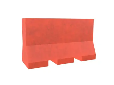 Road Barriers v1 008 Low-poly 3D model