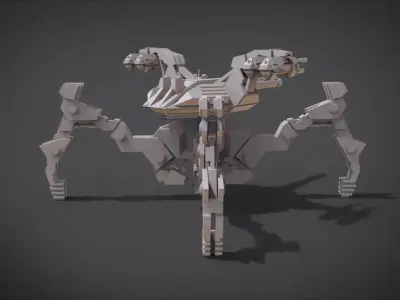 Aracnotron robot Low-poly 3D model