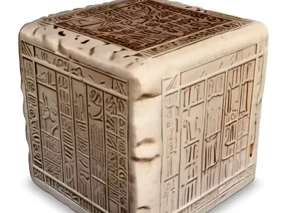 Ancient Egyptian Stone Tablet Low-poly 3D model