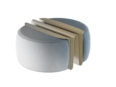 Natuzzi WAVE pouf 3D model