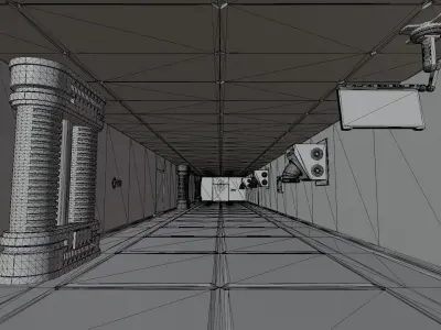 MEDICAL LABORATORY MODULAR FUTURISTIC SCI FI Game Ready Low-poly 3D model