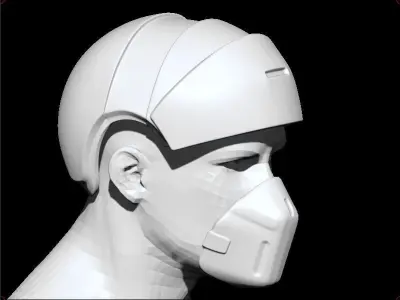 Medic sci-fi helmet 3D print model