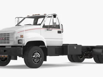  Chevrolet Kodiak C6500 Commercial Cab Chassis White Rigged 