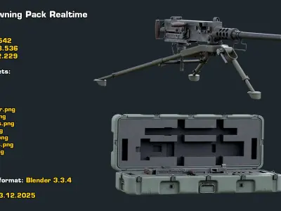  M2 Browning Machinegun with Crate Pack 